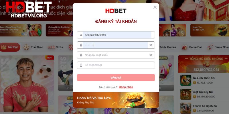 Đăng ký HDBET qua website chỉ với 3 bước
