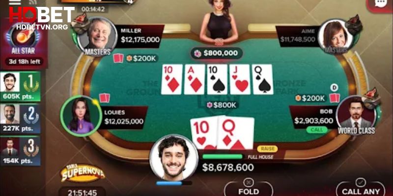 Poker tại game bài HDBET là lựa chọn giải trí hàng đầu