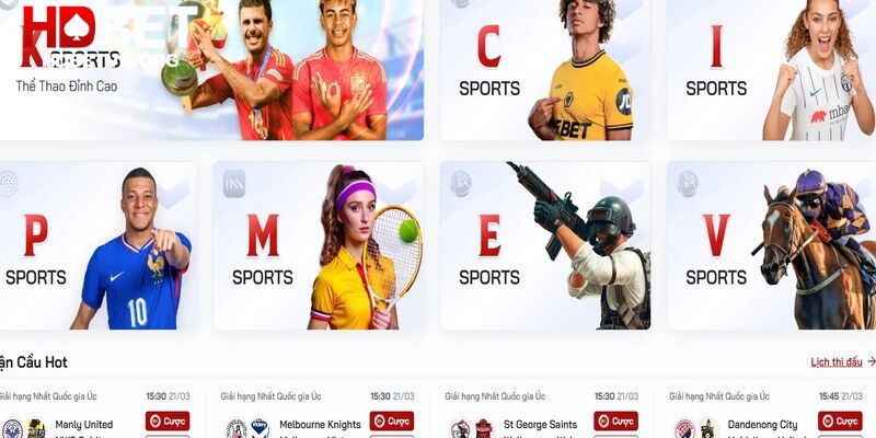 Sảnh thể thao với đa dạng loại hình cược hấp dẫn Sảnh thể thao với đa dạng loại hình cược hấp dẫn