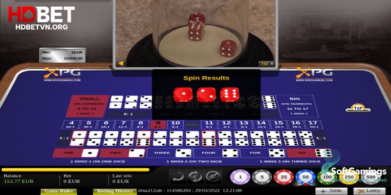 Tài xỉu HDBET sở hữu luật chơi nguyên bản của phiên bản truyền thống